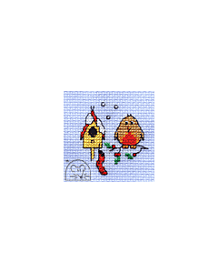 Mouseloft Christmas Eve Robin Cross Stitch Kit With Card And Envelope - K31stl