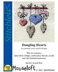 Mouseloft Dangling Hearts Cross Stitch Kit - 004-K04stl