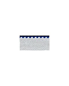 Stitch Garden 16 count 3in / 8cm White / Light Blue Edged Aida Band - metre