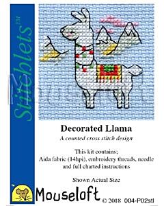 Mouseloft Decorated Llama Cross Stitch Kit - 004-P02stl