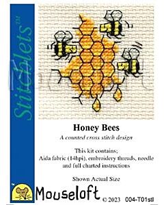 Mouseloft Honey Bees Cross Stitch Kit - 004-T01stl