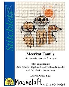 Mouseloft Meerkat Family Cross Stitch Kit - 004-H06stl