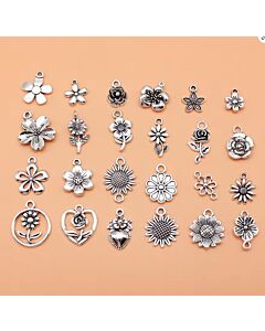 Mixed Flower Charms (pk of 5)
