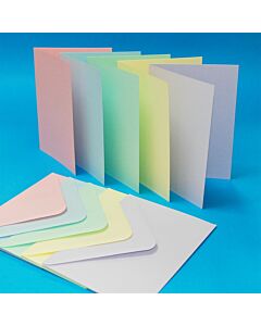 Cards & Envelopes C6 Pastel -5 pack