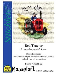 Mouseloft Red Tractor Cross Stitch Kit - 004-N02stl