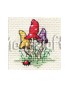Mouseloft Toadstools Cross Stitch Kit - 003-M01sml