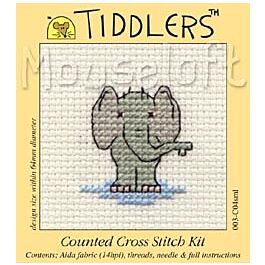 Mouseloft Elephant Cross Stitch Kit - 003-C04sml