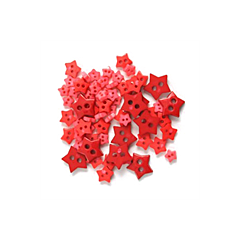 Craft Buttons - Red Stars (2.5g Pack)