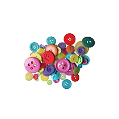 Craft Buttons - Assorted Brights (50g Pack)