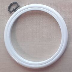 4in Round Coloured Flexi Hoop - White