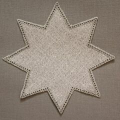 20cm Star Crochet Doilies - White/Silver 20cm / 7.5in
