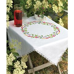 Embroidery Kit: Tablecloth: Summer Flower Ring
