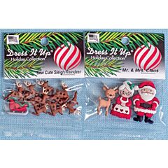 Christmas Dress It Up! Buttons Bundle - C