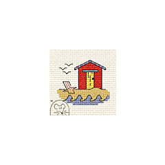Mouseloft Beach Hut Cross Stitch Kit - 00B-001bts