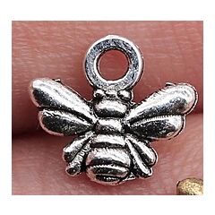 Small Bee Silver Tone Charms 3 Pack