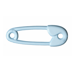 Safety Pin Charm - Blue 38mm 5 pack