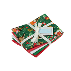 Green Robins FQ Christmas Fabric bundle