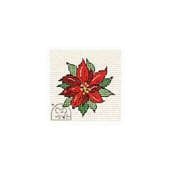 Mouseloft Poinsettia Cross Stitch Kit - T32stl