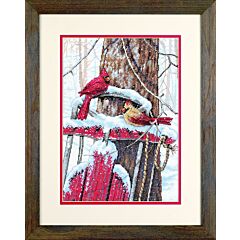Dimensions Cardinals on Sled Kit - D7008837 Cross Stitch Kit
