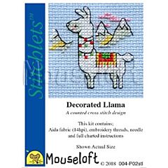 Mouseloft Decorated Llama Cross Stitch Kit - 004-P02stl