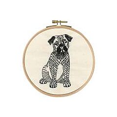 TB107 DMC Printed Embroidery Kit - Doug The Pug - 15% off RRP