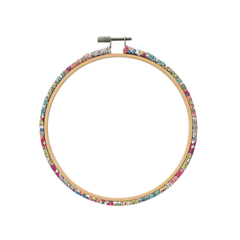 Dimensions Floral Fabric covered hoop - 15cm/6in