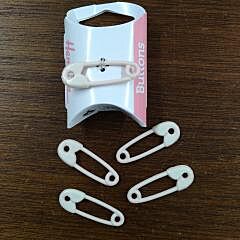 Safety Pin Charm - Pink 38mm 5 pack