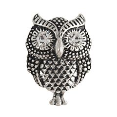 Metal Owl with Diamante Eyes