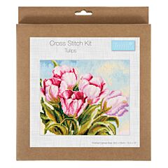 Trimits Pink Tulips Cross Stitch Kit