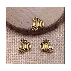 Gold Tone Pumpkin Charm - pack of 5