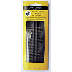 John James 50 Hand Sewing Needles and Threader