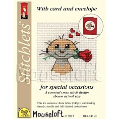 Mouseloft Occasions Stitchlets - Meerkat With Rose