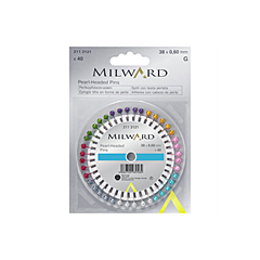 Milward Pearl Headed Pins - 38mm, 40 per Pack