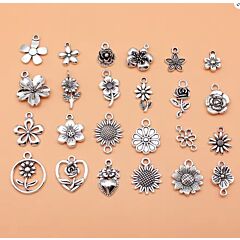 Mixed Flower Charms (pk of 5)