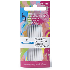 Pony Colour Eye Beading Needles Size 11