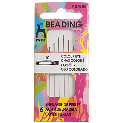 Pony Colour Eye Beading Needles Size 10