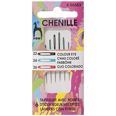 Pony Colour Eye Chenille Needles Size 22/26