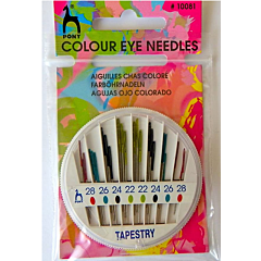 Pony Colour Eye Tapestry Needles Assorted sizes 22-28