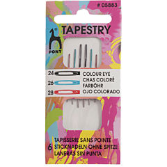 Pony Colour Eye Tapestry Needles Size 24/28