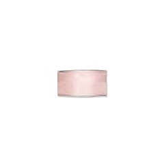 Sheer wired edge pale pink ribbon - 40mm 
