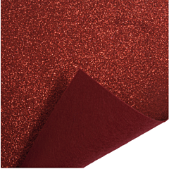 Red Glitter Felt 23cmx30cm/9x11in - 1 piece