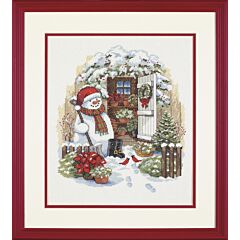 Dimensions Garden Shed Snowman - Cross Stitch Kit