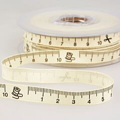Ivory beige tape measure ribbon