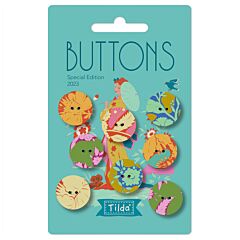 Tilda Bloomsville 2023 Special Edition Buttons: Yellow/Teal