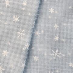 Fabric of The Month November 2026 - Snowfall Grey - 28ct Evenweave