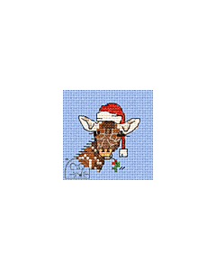 Mouseloft Christmas Festive Giraffe Cross Stitch Kit With Card And Envelope - S31stl