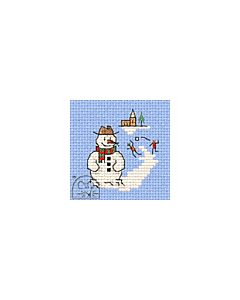 Mouseloft Village Snowman Cross Stitch Kit - 004-S32stl