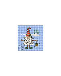 Mouseloft Christmas A Gift ftom a Gnome Cross Stitch Kit With Card And Envelope - S33stl