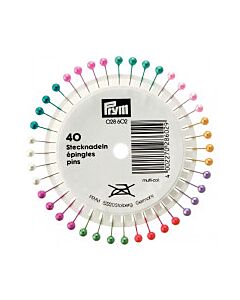 Prym Pearl Headed Pins - Assorted 40mm L, 40 per Pack