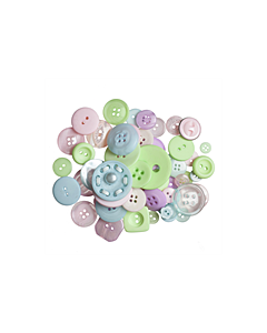 Craft Buttons - Assorted Pastels (60g Pack)